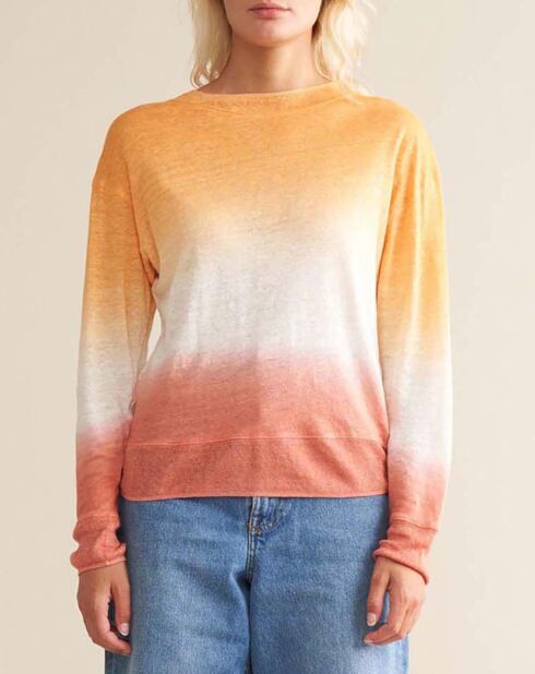 T-shirt Senia Tie & Dye Lin orange