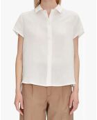 Chemise 100% Lin Marina blanc cassé