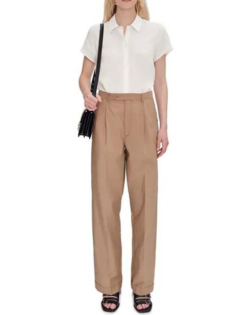 Chemise 100% Lin Marina blanc cassé