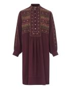 Robe Luna Crêpe de Coton bordeaux