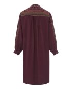 Robe Luna Crêpe de Coton bordeaux