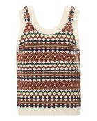 Top Maille Jacquard beige