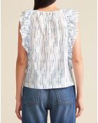 Top Agathe bleu