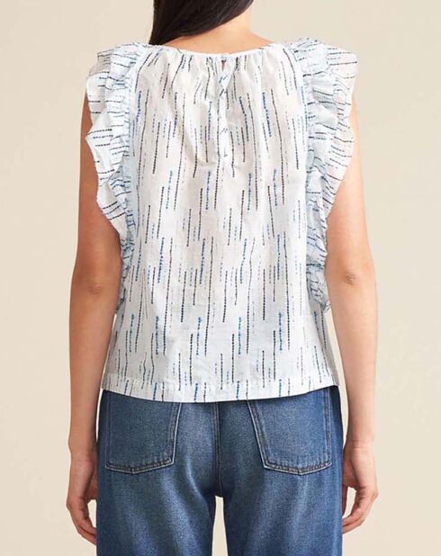 Top Agathe bleu