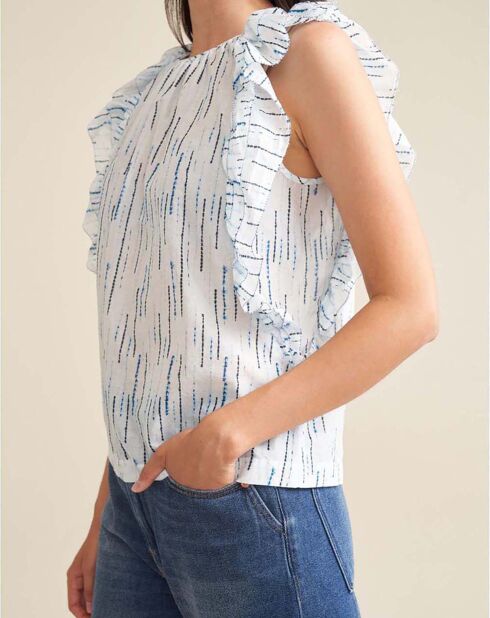Top Agathe bleu