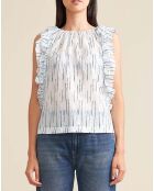 Top Agathe bleu