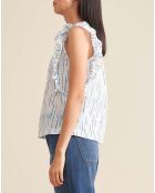 Top Agathe bleu