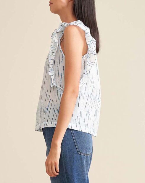 Top Agathe bleu