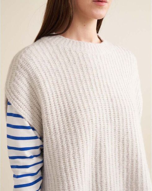Pull Areg Laine Mérinos Extra Fine écru