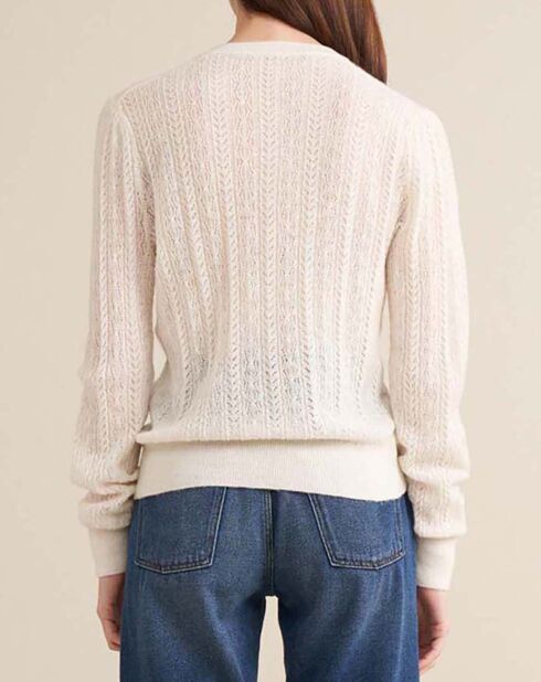 Pull Rybba Laine Mérinos Extra Fine écru