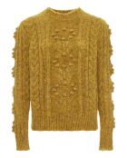 Pull Martina Mohair et Alpaga jaune moutarde
