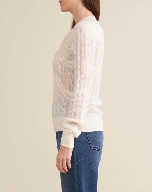 Pull Rybba Laine Mérinos Extra Fine écru