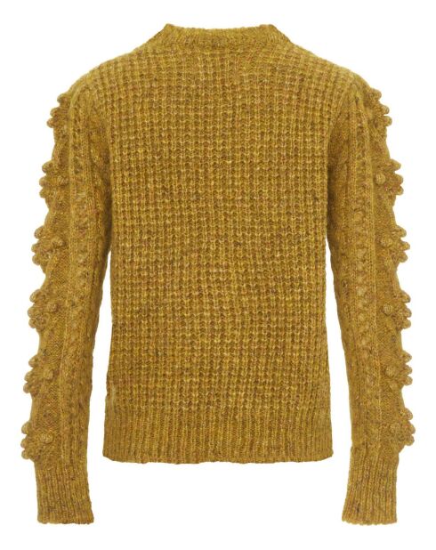 Pull Martina Mohair et Alpaga jaune moutarde