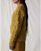 Pull Martina Mohair et Alpaga jaune moutarde