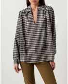 Blouse Cacao Check marron