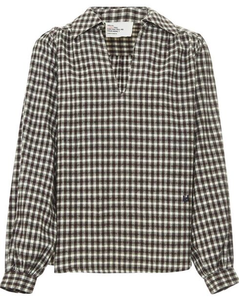 Blouse Cacao Check marron