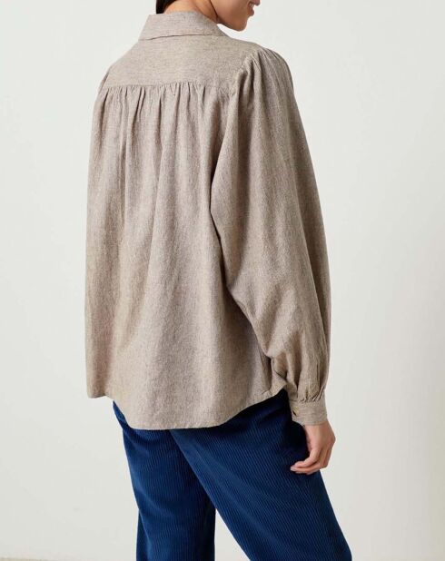 Blouse Cacao Stripy beige