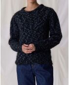Maglione Kid Mohair e Merino Matt Leopard grigio antracite