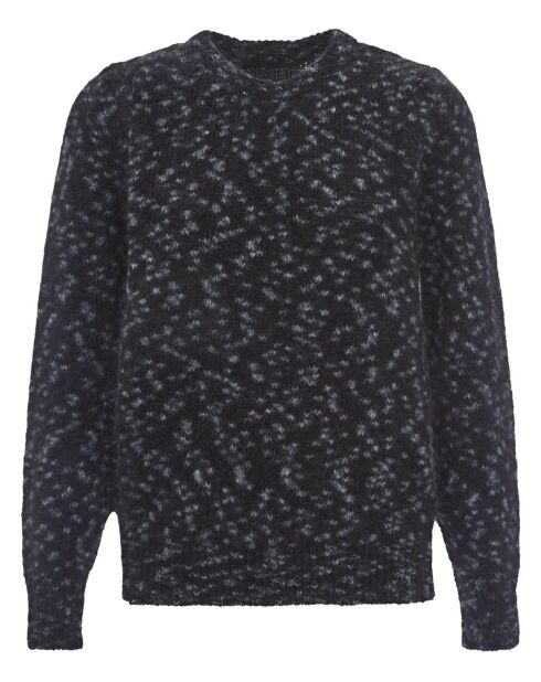 Maglione Kid Mohair e Merino Matt Leopard grigio antracite