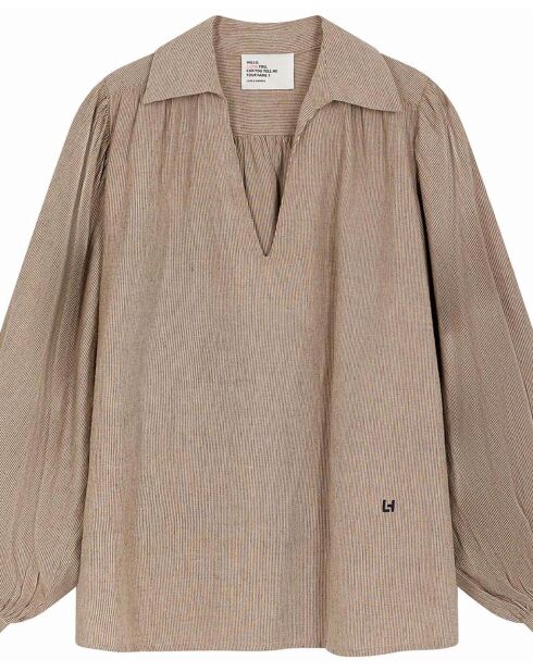 Blouse Cacao Stripy beige