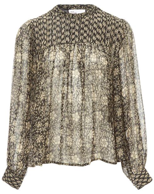 Blouse Chagrin Lurex noire