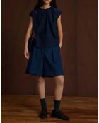 Blouse Annie Popeline de Coton bleu marine