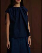 Blouse Annie Popeline de Coton bleu marine