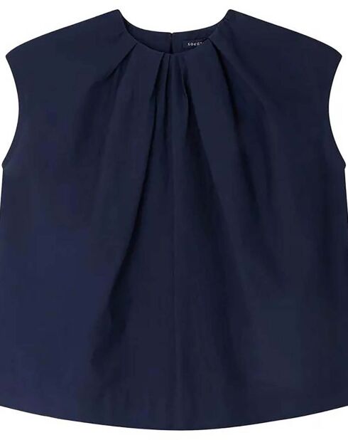 Blouse Annie Popeline de Coton bleu marine