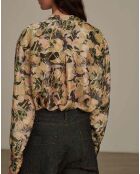 Blouse 100% Soie Philo gris verte