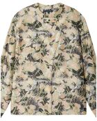Blouse 100% Soie Philo gris verte