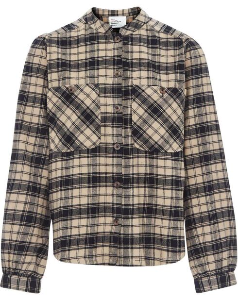 Blouse Chrono Check Flanelle de Coton Bio noire