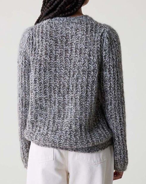 Grauer Pullover Mitzi Baby Alpaca