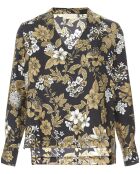 Blouse Acquamarina Fleurs Twill de Soie noir