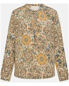Blouse 100% Soie Hector Imprimée beige