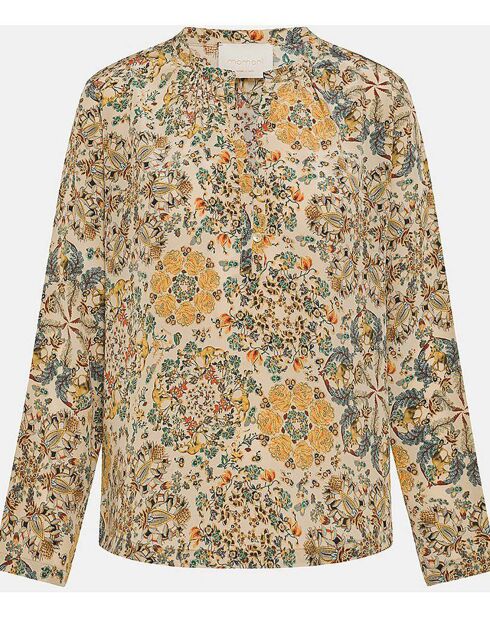 Blouse 100% Soie Hector Imprimée beige