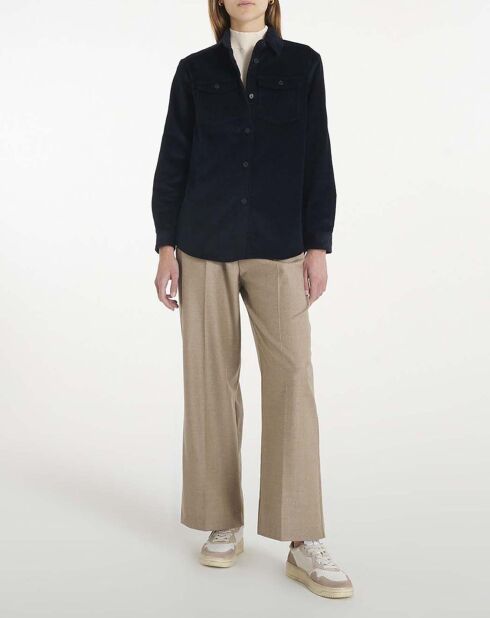 Sur-Chemise New Tania Denim bleu marine