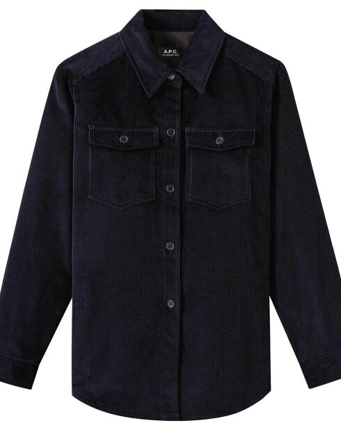 Sur-Chemise New Tania Denim bleu marine