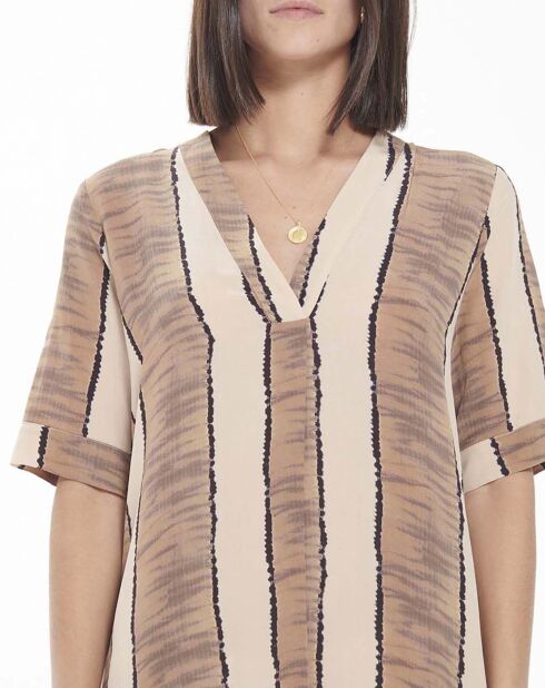 Robe Altamura Crêpe de Soie beige
