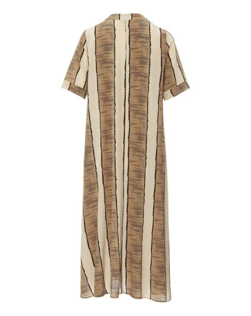 Beiges Kleid aus Seidenkrepp Altamura