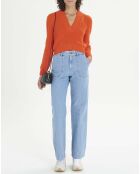 Orangefarbener Pullover Harmony