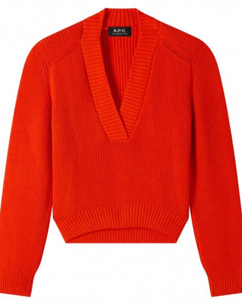 Orangefarbener Pullover Harmony