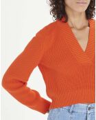 Orangefarbener Pullover Harmony