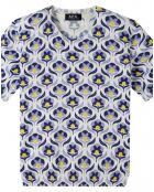 Blauer Pullover aus Baumwolle und Seide Isabelle