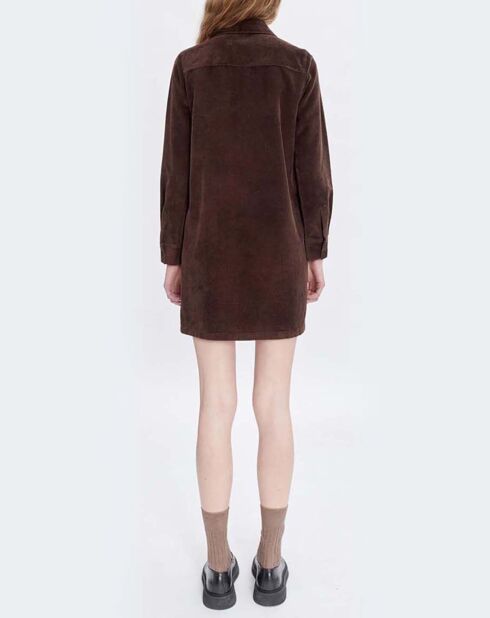 Robe Mia Coton et Lin brun