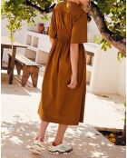 Robe Rachel Popeline de Coton tabac