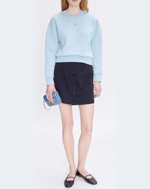 Sweat Anna Coton Bio bleu clair