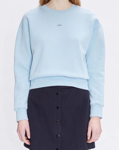 Sweat Anna Coton Bio bleu clair
