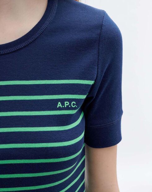 T-shirt Alexandria Coton Bio bleu marine