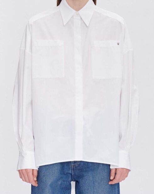 A.P.C. x Natacha Ramsay Levi Collaboration - Warvol F Weißes Hemd aus Bio-Baumwolle