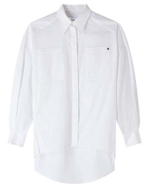 A.P.C. x Natacha Ramsay Levi Collaboration - Warvol F Weißes Hemd aus Bio-Baumwolle